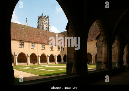 Königliche Kreuzgang Kloster von Brou, Bourg-En-Bresse, Ain, Frankreich, Europa Stockfoto