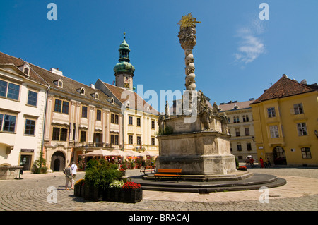 Dreifaltigkeitssäule in der Stadt Sopron, Ungarn, Europa Stockfoto