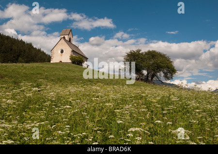 St. Jakobskirche, Villnösser Tal (Villnoss), Dolomiten, Trentino Alto Adige, South Tyrol, Italien, Europa Stockfoto