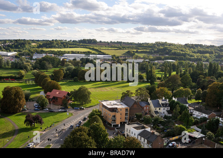 Kricket-Verein und Boden durch die Bahnhofstraße in Hemel Hempstead, Hertfordshire, UK. Stockfoto