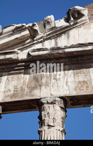 Detail des Portico Di Ottavia, Rom, Latium, Italien, Europa Stockfoto