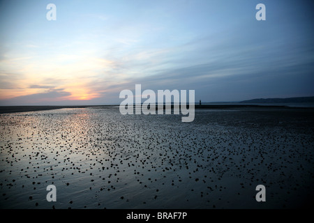 Whiteford Point Leuchtturm North Gower Swansea Wales Stockfoto