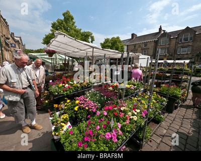 Skipton Samstagsmarkt, North Yorkshire Stockfoto