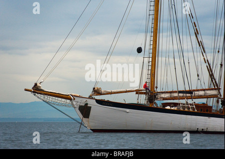 An Bord der historischen Großsegler 'Zodiac' gingen wir Cruisen durch die San Juan Islands in der Puget Sound-Bereich des Staates Washington Stockfoto