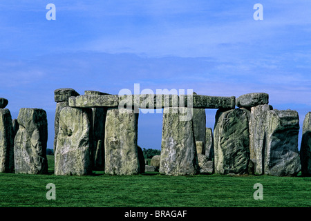 Close-up Auszug aus den Steinen von Stonehenge in England Stockfoto