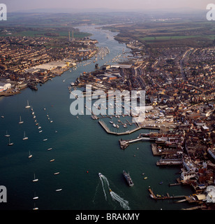 Luftaufnahme von Cowes, Isle Of Wight, Großbritannien Stockfoto