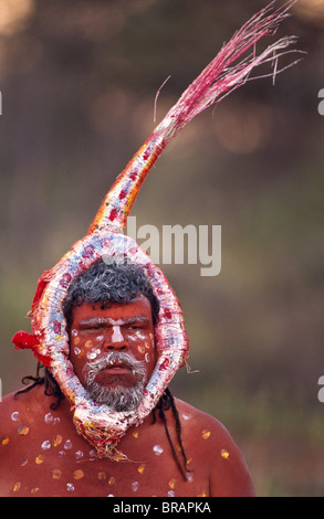 Aborigines älteste gemalt mit Perentie Eidechse, South Australia Stockfoto