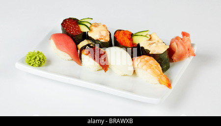 zubereitet und sehr lecker sushi Stockfoto