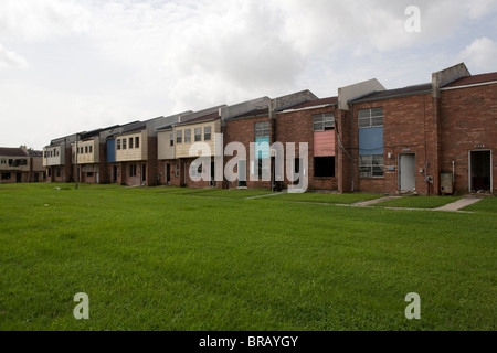 Verschandelt, Gehäuse in New Orlean Ninth Ward Nachbarschaft hat sich wenig geändert seit dem Hurrikan Katrina. Stockfoto