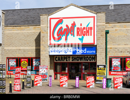 CarpetRight Teppich speichern, Great Northern Retail Park, Leeds Road, Huddersfield, West Yorkshire, England, UK Stockfoto