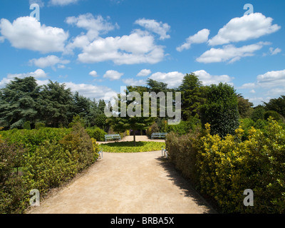 Der Union Jack Garten Wentworth Castle and Gardens, Stainborough in der Nähe von Barnsley in South Yorkshire Stockfoto