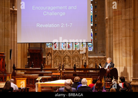 Morgen-Service, St.-Andreas Kathedrale, Sydney, New South Wales, Australien Stockfoto