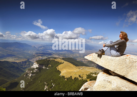 Blick über die Abruzzen von der Blockhaus in der Nähe von Chieti, Italien. Stockfoto