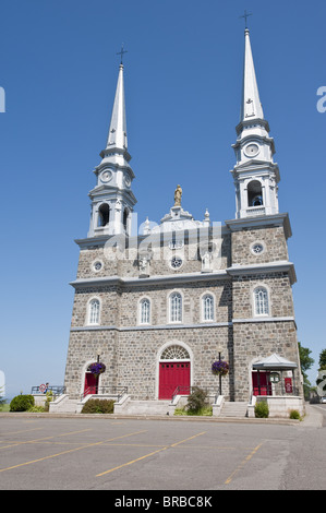 Die Kirche von Notre-Dame-de-Bonsecours de L'Islet-Sur-Mer, Quebec, Kanada Stockfoto