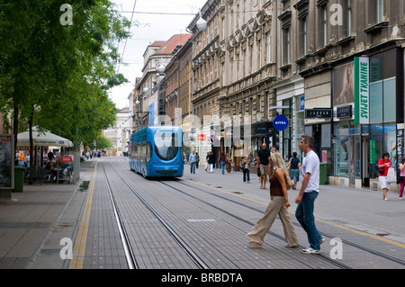 Straßenszene in Zagreb, Kroatien Stockfoto