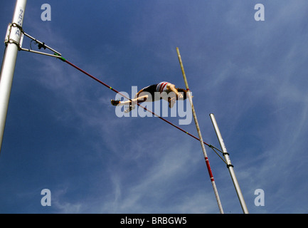 Stabhochspringer löscht die bar Stockfoto