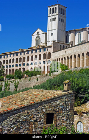 Basilica Di San Francesco Church Assisi Umbrien Italien Stockfoto