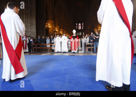 Ordinationen Priester an der Kathedrale Notre Dame de Paris, Paris, Frankreich Stockfoto