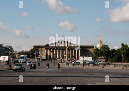 Place De La Concorde und Assemblée Nationale, Paris, Frankreich Stockfoto