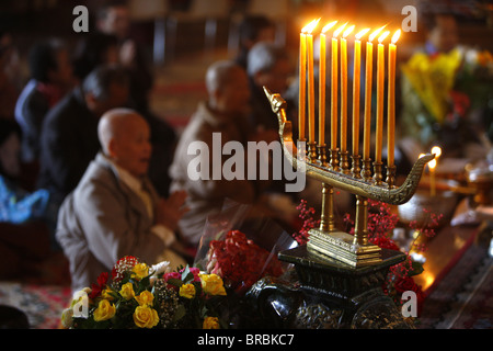 Vesak fest in Vincennes buddhistische Tempel, Paris, Frankreich Stockfoto