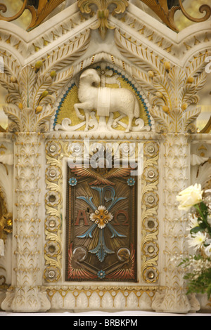 Wichtigsten Tabernakel in Fourvière Basilica, Lyon, Rhone, Frankreich Stockfoto