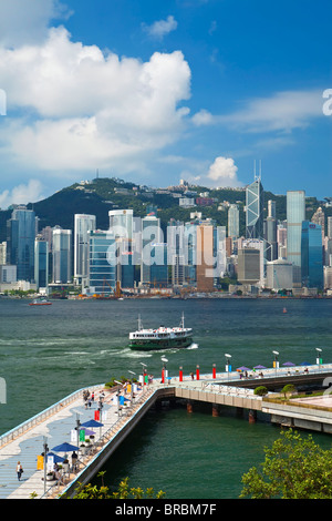 Skyline von Central, Hong Kong Island, Victoria Hafen, Hong Kong, China Stockfoto