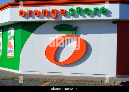 North Atlantic Gas Station Convenience-Store In Neufundland Kanada Stockfoto