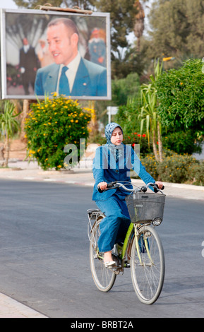 Porträt von König Mohammed VI, Taroudan, Marokko, Nordafrika Stockfoto