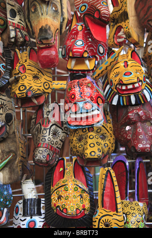 Masken, Mercado Artesanias (nationale Handwerker Markt), Masaya, Nicaragua, Mittelamerika Stockfoto