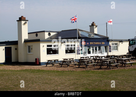 DAS BRITANNIA INN IN DUNGENESS IM JAHR 2010. Stockfoto