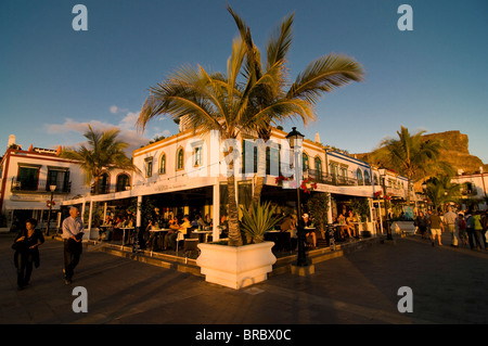 Restaurant in Puerto de Mogan, Gran Canaria, Kanarische Inseln, Spanien Stockfoto