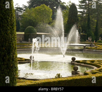 Brunnen in den Wassergarten im Blenheim Palace Stockfoto