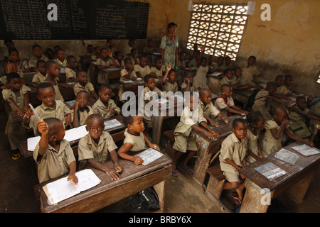 Grundschule, Lome, Togo, Westafrika Stockfoto
