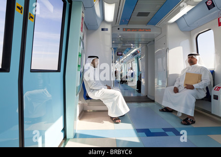 Dubai Metro, modernen U-Bahn-System eröffnet in 2010, Dubai, Vereinigte Arabische Emirate Stockfoto