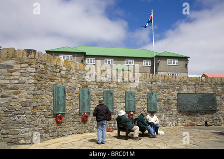 1982 War Memorial in Port Stanley, Falklandinseln (Malwinen) Stockfoto