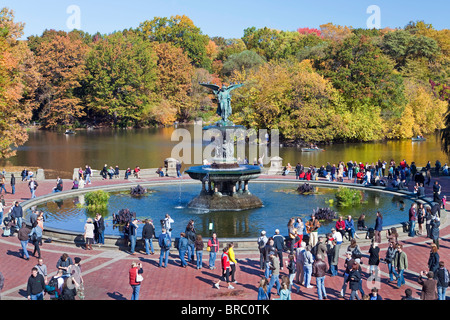 Bethesda-Brunnen am Ende der Mall, Central Park, Manhattan, New York City, New York, USA Stockfoto