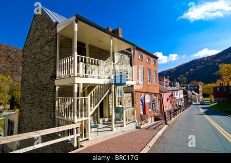 Blick auf die Stadt von Harpers Ferry, West Virginia, USA Stockfoto