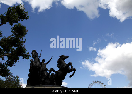 Westminster Bridge Road und das Riesenrad. London Stockfoto