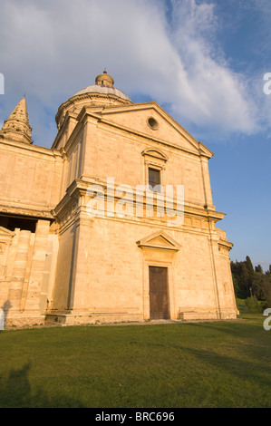 San Biagio Tempel, Montepulciano, Val d ' Orcia, Siena Provinz, Toskana, Italien. Stockfoto