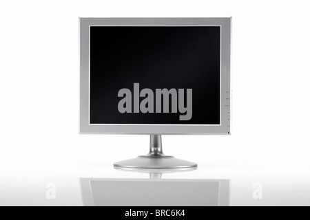 Silber LCD-monitor Stockfoto