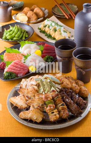 Izakaya Gerichte Stockfoto