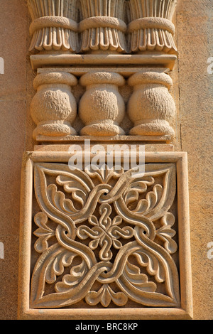 Architektonisches Detail der Tsminda Sameba Kathedrale, Tiflis (Tbilissi), Georgien Stockfoto