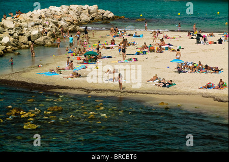 DER ZWEIRADSPEZIALIST STRAND, MARSEILLE, FRANKREICH Stockfoto