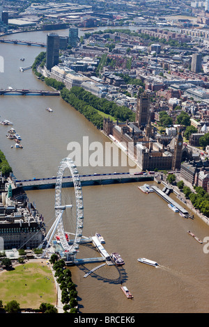 Luftbild der BA London Eye Stockfoto