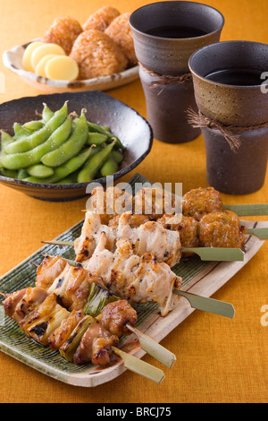 Sortierte yakitori Stockfoto