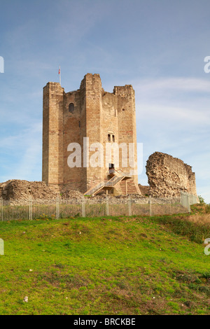 Conisbrough Castle, Conisbrough in der Nähe von Doncaster, South Yorkshire, England, UK. Stockfoto