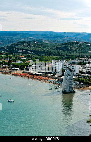 Strand der Pizzomunno, Vieste, Nationalpark des Gargano, Apulien, Foggia, Italien Stockfoto