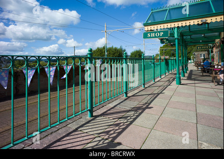 Die Seaton Straßenbahnstation in Colyton Devon, England uk. Stockfoto