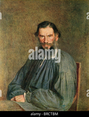 Leo Tolstoy, ein Porträt von Nicholas Kramskoy Stockfoto