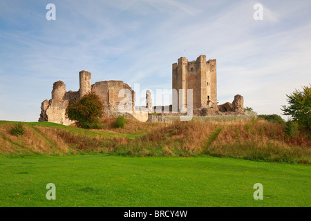 Conisbrough Castle, Conisbrough in der Nähe von Doncaster, South Yorkshire, England, UK. Stockfoto